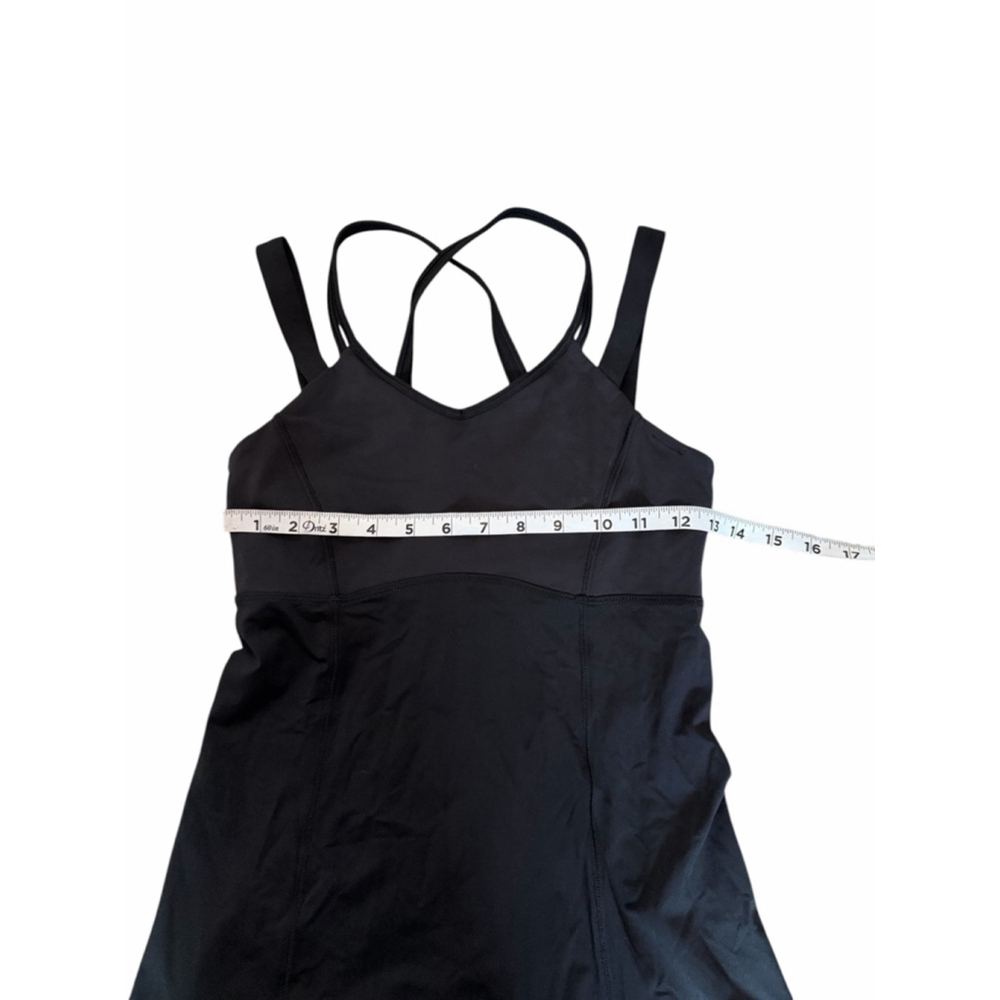 Lululemon Black Strappy Back Tank Top Built In Bra Athletic Yoga Size 4 6 - Picture 8 of 8